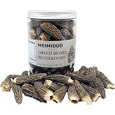 MEIMIDUO 2oz Grade AAA Dried Morel Mushrooms for Cooking | Wild-harvested Morchella Conica, keto, gluten/fat/sugar-free, no additives, protein/fiber rich, natural umami, gourmet.