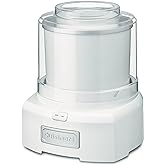 Cuisinart Ice Cream Maker Machine, 1.5 Quart Sorbet, Frozen Yogurt Maker, Double Insulated, White (ICE-21C)