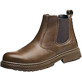 ZBVB Unisex-Adults Steel Toe Chelsea Boots, Men's Industrial Construction Shoes, Waterproof, Lightweight, Comfortable, Non-slip Safety Boots