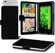 Fone-Case (Carbon Fibre) Wileyfox Spark X Case Clamp Style Wallet Protective PU Leather Cover
