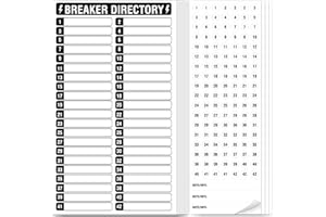 14 Sheets Breaker Panel Labels, 10 Electrical Box Catalog Labels and 4 Number Stickers, Colorful Durable Removable Electrical