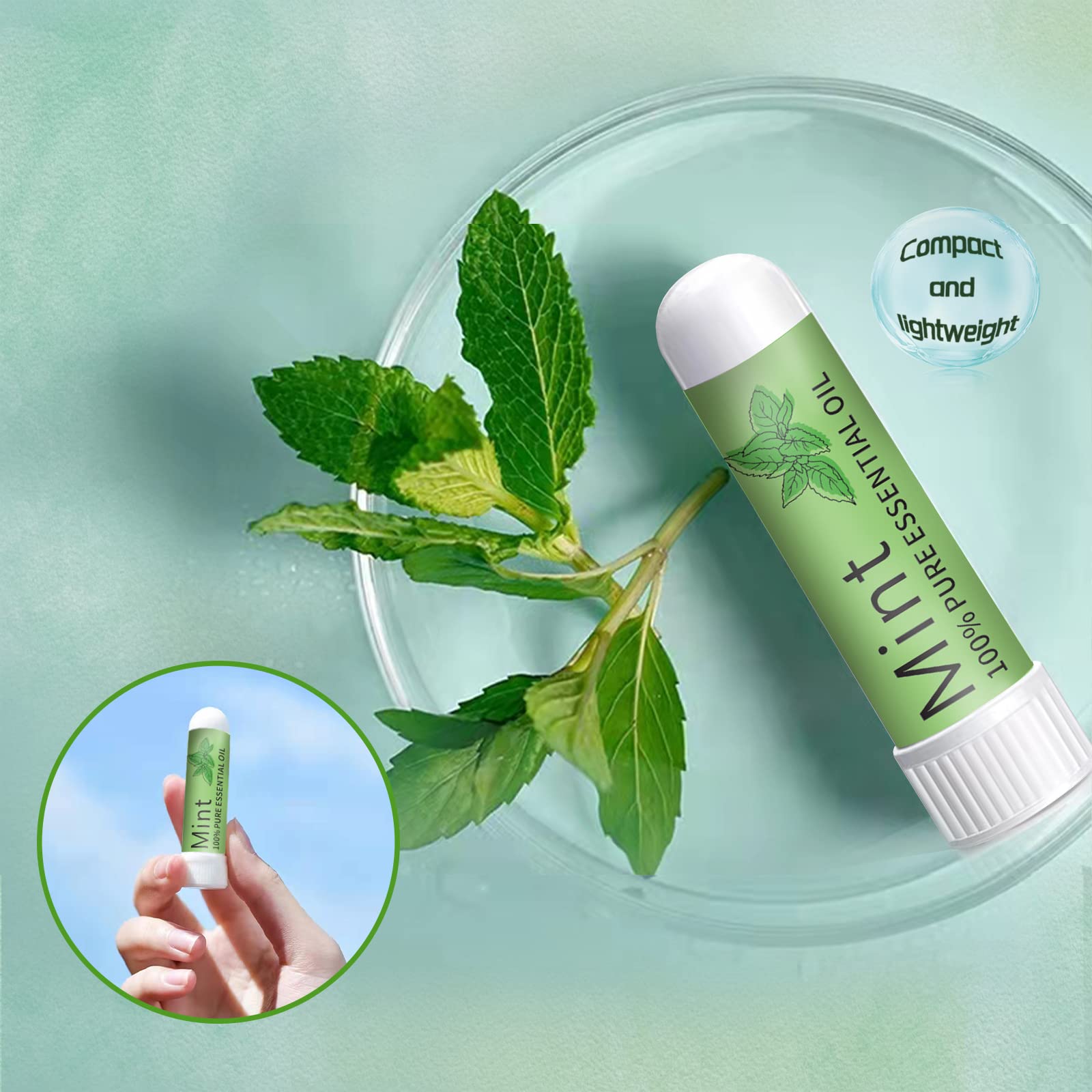 Hion Nausea Relief Inhaler-Mint, 100% Natural Essential Oils Inhalers