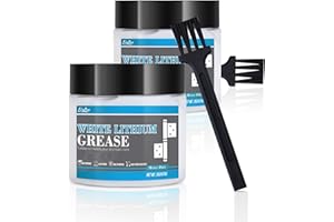 White Lithium Grease - 4oz Multi-Purpose Lubricant for Metal-to-Metal Joint, High Temp Automotive Grease with Brush, Ideal fo
