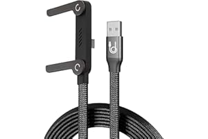 Invisible Holder Charger Cable with Stand, 240w Super Fast Charging 2-in-1 Fast Charging Cord & Phone Stand for Gaming, Offic