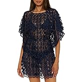Trina Turk womens Poolside Bubbly Caftan, Casual, Sheer, Beach Cover Ups for Women