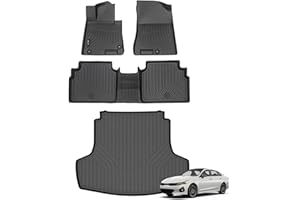 Jenofa-Floor Mats for Kia K5 2021-2026 & Hyundai Sonata 2020-2026 Gas Car Mats Cargo Mat Fit K5 Sonata (Only FWD) All Weather Non-Slip Waterproof Floor Liner Accessories Full Set 2024