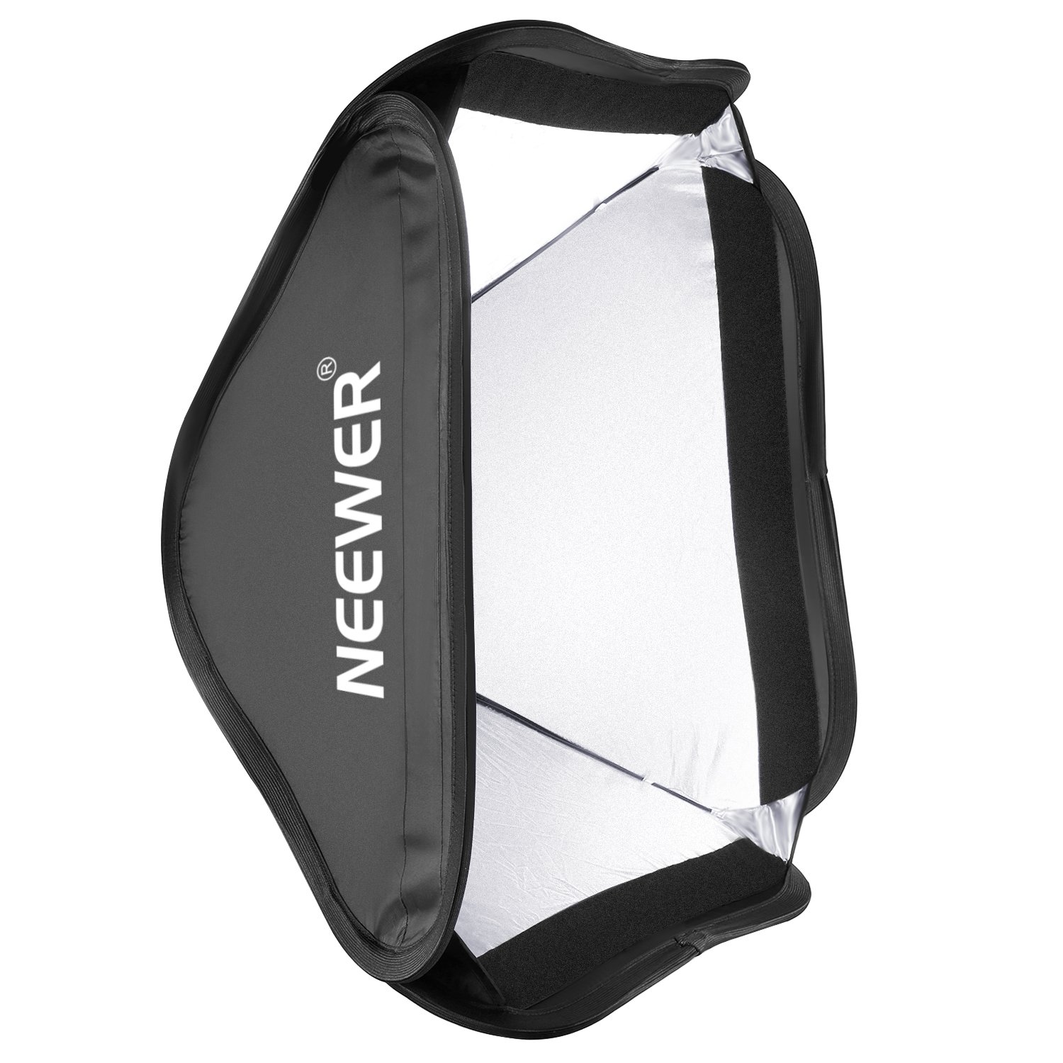 Neewer Collapsible Softbox 24x24 inches/60x60 centimeters,Quickly Foldable Diffuser for Photography Speedlites Studio Flash Monolight Fit S-Type Bracket, Bowens, Elinchrom Mount(ONLY Softbox Included)