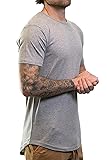ShirtBANC Gray Hipster Hip Hop Long Drop Cut Mens