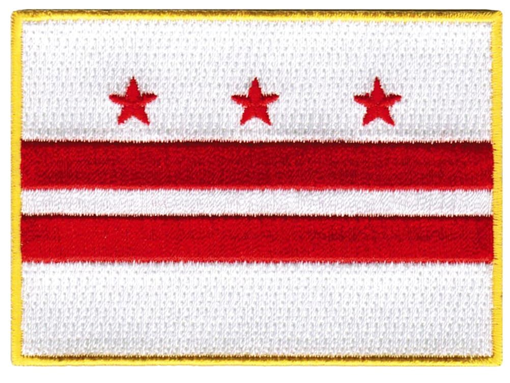 Washington DC State Flag Embroidered Patch IronOn District