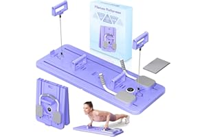 KTATA Portable Pilates Reformer Machine for Home Gym - Auto-Rebound Pilates Board with Abdominal Core Trainer & Full Body Wor