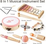 Vanplay 8 in 1 Kids Musical Instruments Xylophone Maracas Wooden Toy view 3
