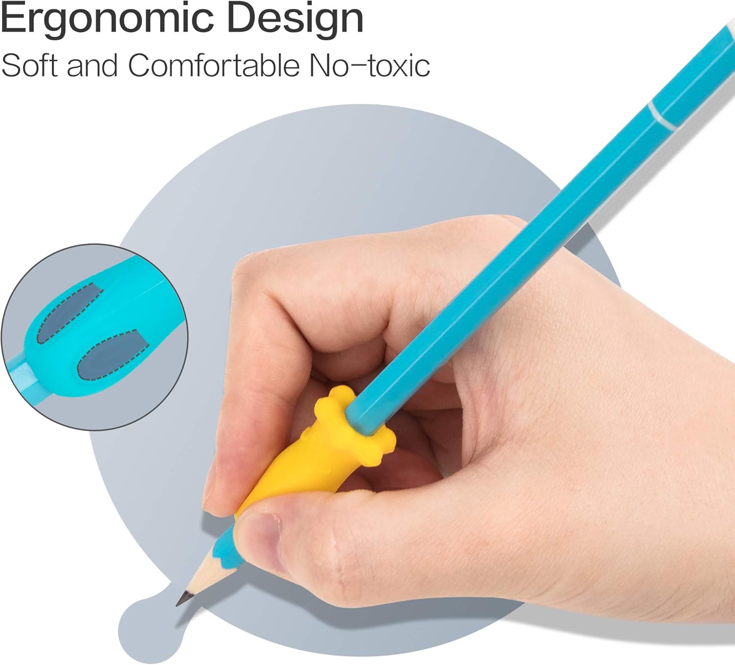Deli Pencil Grips for Kids Handwriting, Writing Aids Grip Posture Correction Tool for Kids Preschool, Octopus Design, 4 Pack : Office Products