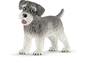 Schleich Farm World, Realistic Cute Dog Toys for Kids Ages 3 and above, Miniature schnauzer Toy Figurine