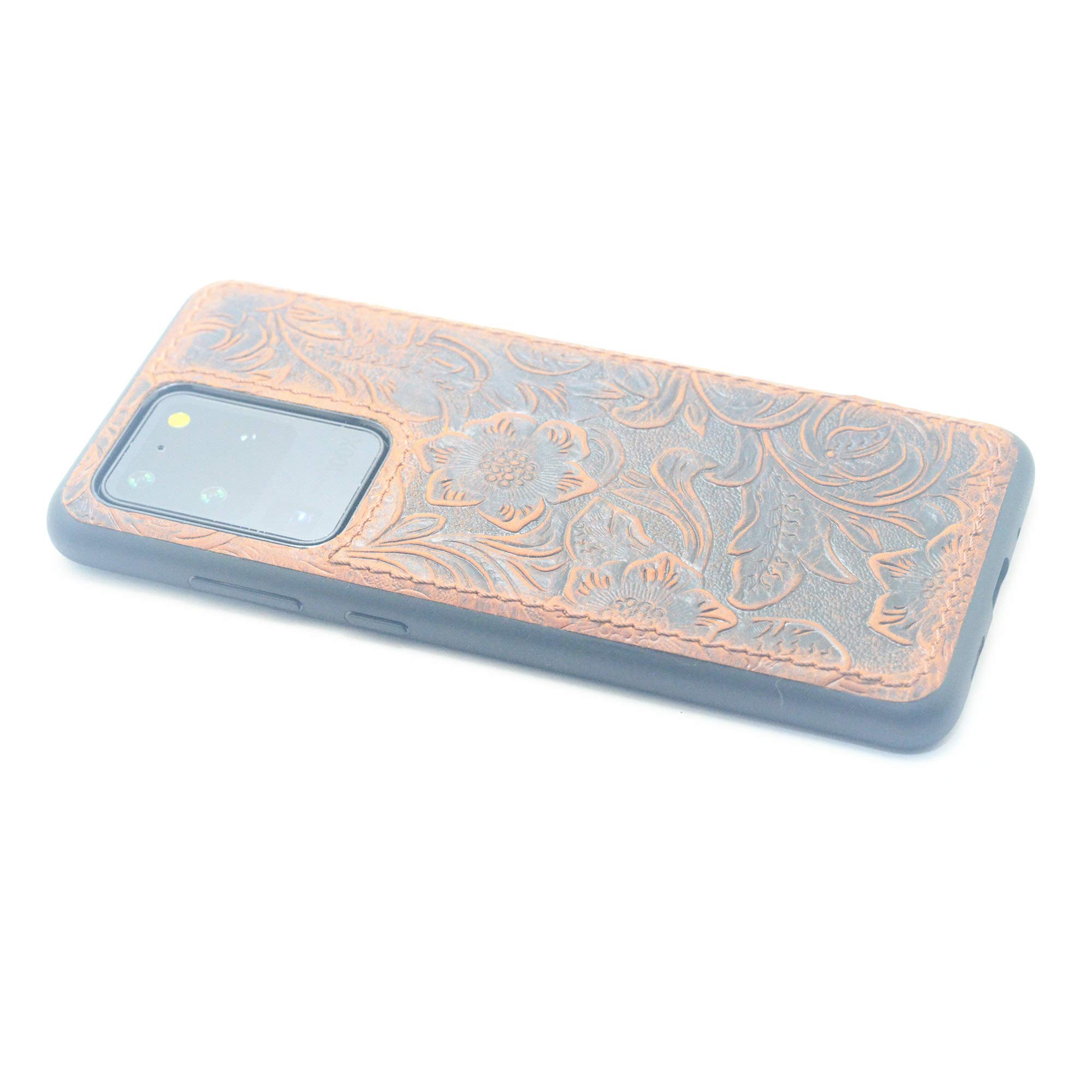 JJNUSA Handmade Leather Case for Samsung Galaxy S20 Ultra 6.9 Inch 5G Back Cover Case