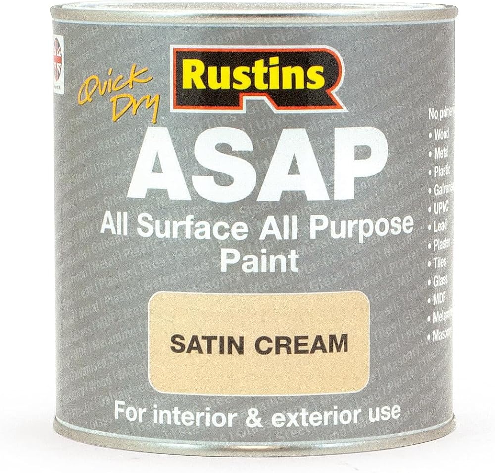 Rustins ASAP Paint Cream 1 L – Quick-Drying, Low Odor, Indoor Safe