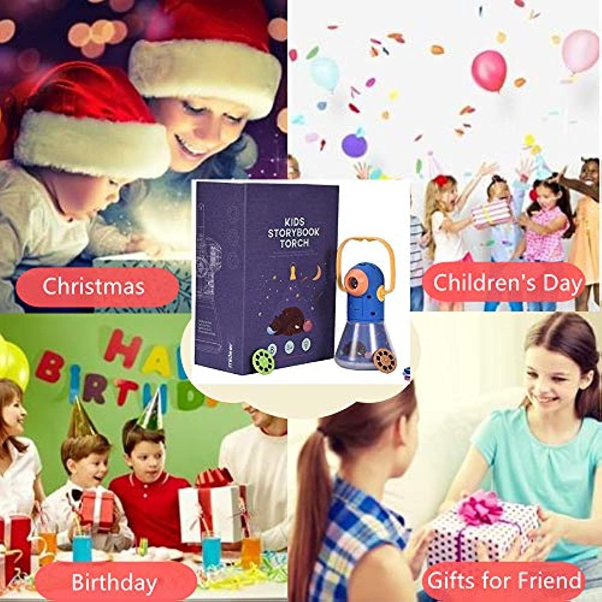 Matteobenni Kids Multifunctional Story Projector, Night Lights Projector Storybook Toy, Educational Toys Gifts for 3-12 Year Old Boys/Girls
