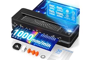 Qfun 3-10 Mil Thermal Laminator Machine 11x17 Heavy Duty Lamination Machine 4-Roller Commercial Laminating Machine 13 inch for Teacher, Large Laminate Machine with Laminating Sheets for Office School