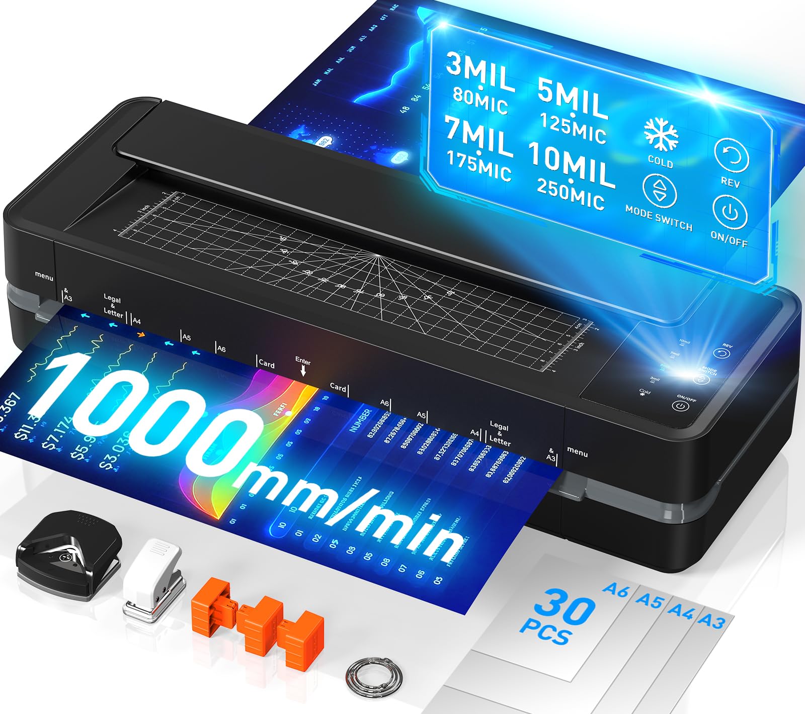 Photo 1 of **MACHINE ONLY. DIRT**Qfun 3-10 Mil Thermal Laminator Machine 11x17 Heavy Duty Lamination Machine 4-Roller Commercial Laminating Machine 13 inch for Teacher, Large Laminate Machine with Laminating Sheets for Office School