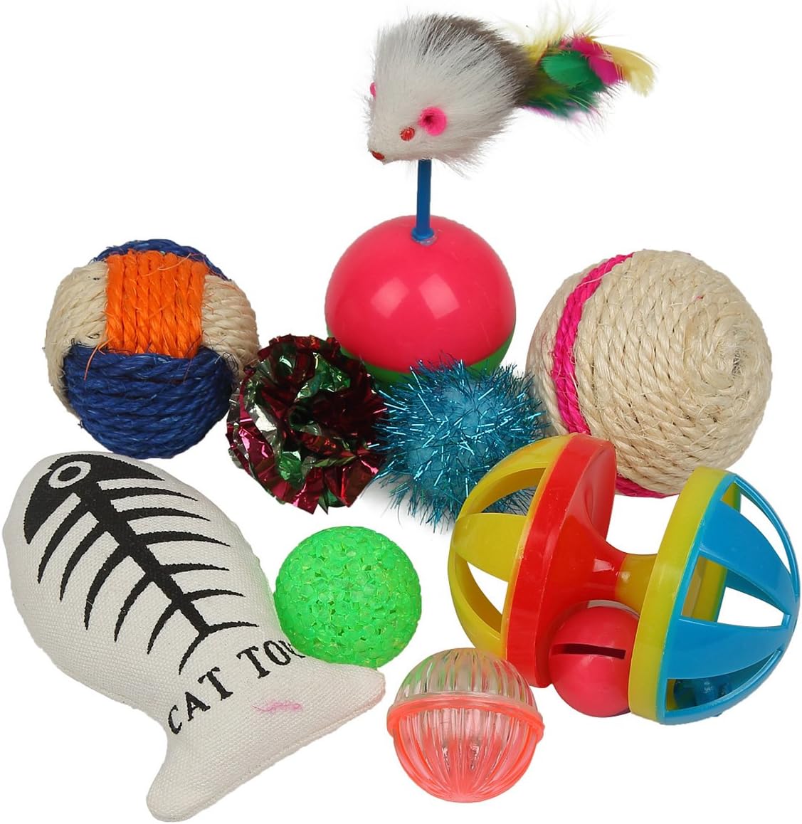 Fashion's Talk Cat Toys Variety Pack for Kitty 20 Pieces : Pet Supplies