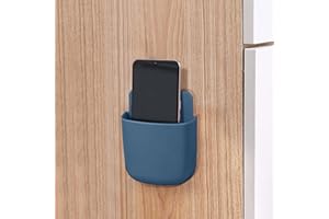 Remote Control Holder, Wall Mount Pen Holder Hole-Free Self Adhesive Phone Charging Organizer Pencil Storage Containers for H
