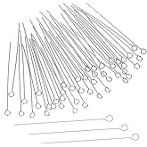 200Pcs Mini Stainless Steel Wire Eyepins 45mm Beading Small Open Eye Head Pins Needles Mini Metal Wire Eyepins for DIY Jewelry Craft Bead Earring Pendant Necklace Bracelet Keychain Making