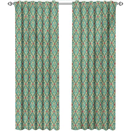 Amazon Com Shenglv Turquoise Curtains And Valances Vintage Oval