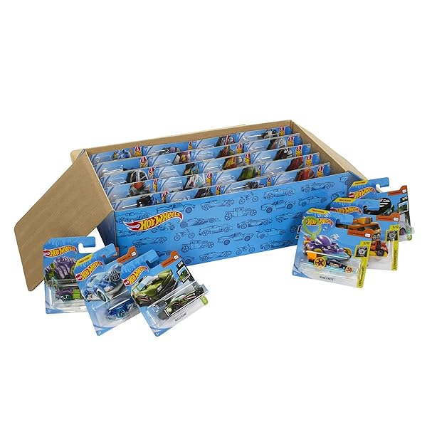 HOT WHEELS TOY CARS & TRUCKS, 50-PACK OF 1:64 SCALE VEHICLES, INDIVIDUALLY PACKAGED (STYLES MAY VARY)