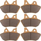 Zinger Brake Pads for Harley Davidson 2000-2007 Electra Glide Ultra Classic | 2 Front&amp;1 Rear Sintered Copper Brake Pad for Harley FLHTCU-I Electra Glide Ultra Classic/Touring FLHT/Road Glide/Road King