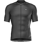 LAMEDA Mens Cycling Jersey Short Sleeve Biking Shirt with 3 Rear Pockets Moisture Wicking Breathable Quick Dry Bicycle Jersey