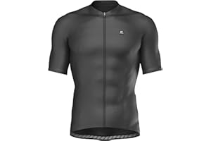 LAMEDA Mens Cycling Jersey Short Sleeve Biking Shirt with 3 Rear Pockets Moisture Wicking Breathable Quick Dry Bicycle Jersey