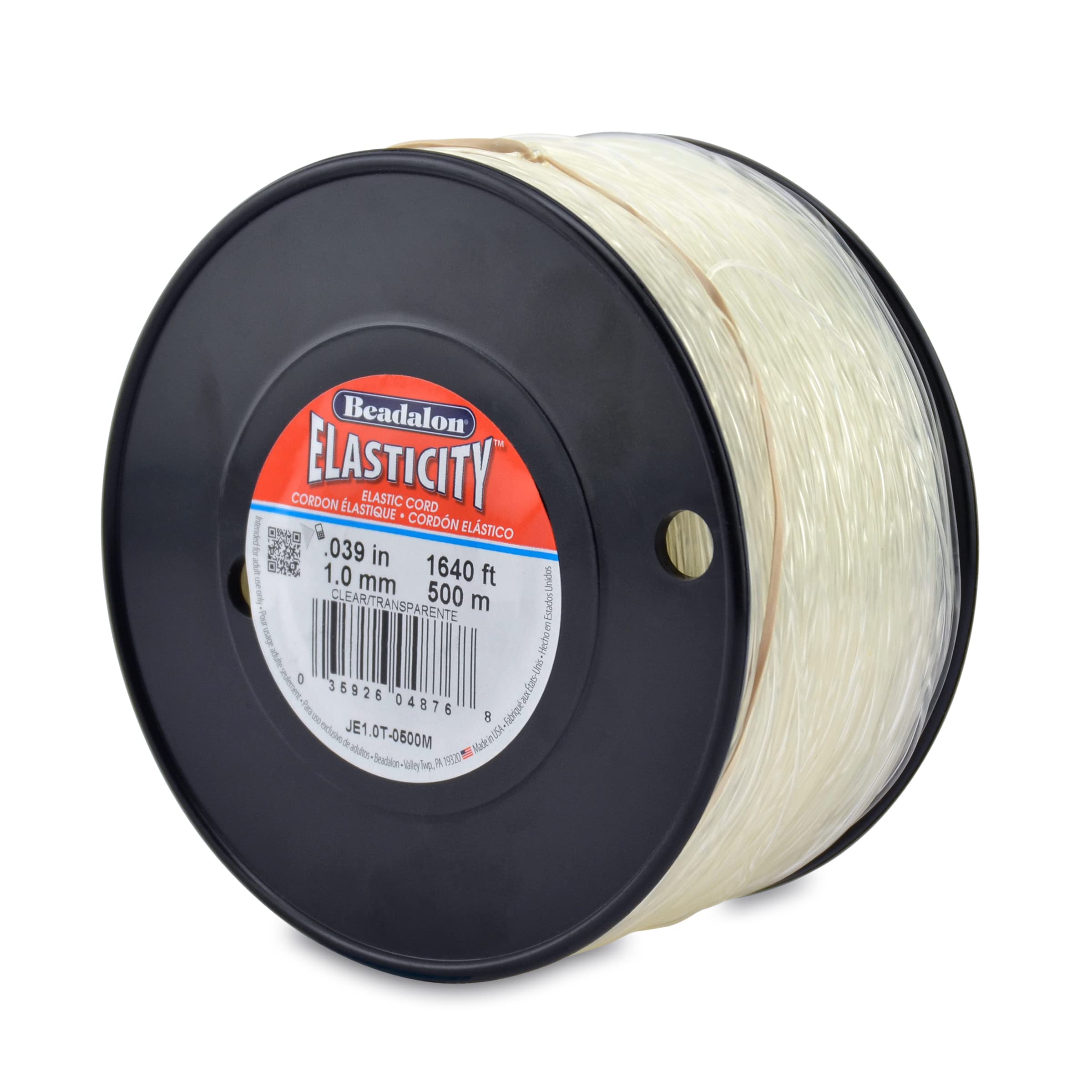 Beadalon Elasticity 1.0mm Clear, 500-Meter