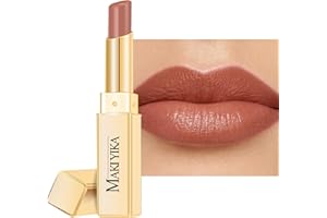 MAKI YIKA Moisture Nude Lipstick for Women Hydrate Lip Balm for Dry Cracked Lips Weightless Glossy Lip Color Juicy Finish,MA055 Mica Nude
