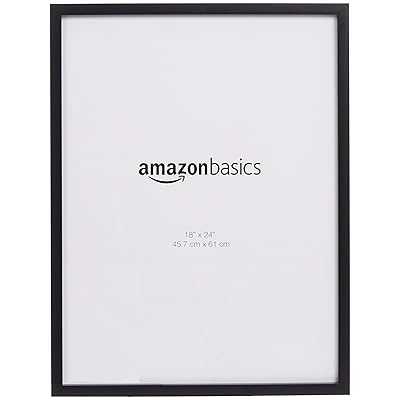 Amazon Basics Photo Picture Frames - 18 x 24 Inches, 2-Pack, Black