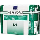 Abena Abri-Form Comfort Plastic-Backed Briefs, Level 4, (Medium To Large Sizes) Large, 12 Count