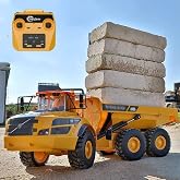 ZRYYWAN 1/20 Large 23IN Electric Remote Control Dump Truck A40G, 2.4G Simulated Acoustic-Optical RC Engineering Vehicle Model Transport Vehicle, 6-Wheel Lifting Bucket Construction Truck