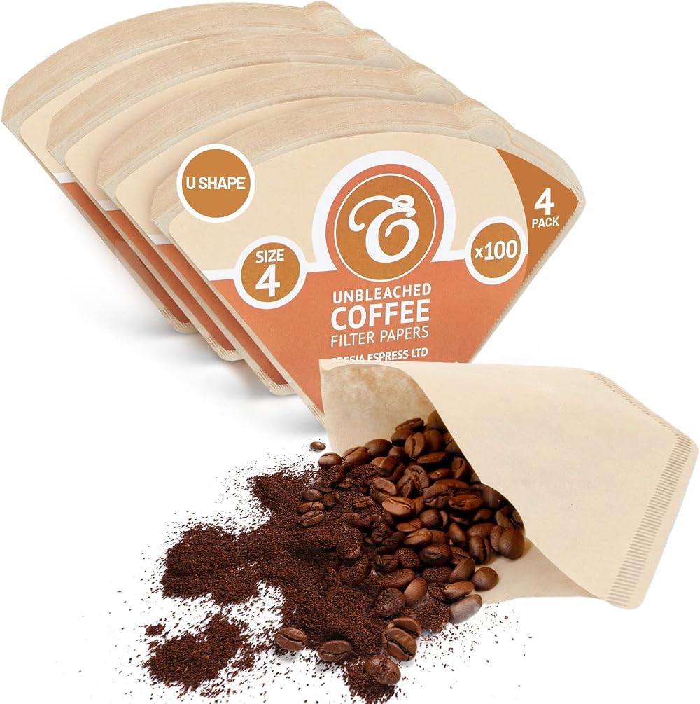 Edesia Espress 400 Size 4 Coffee Filter Paper Cones Unbleached