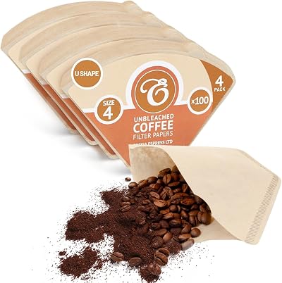Edesia Espress 400 Size 4 Coffee Filter Paper Cones Unbleached