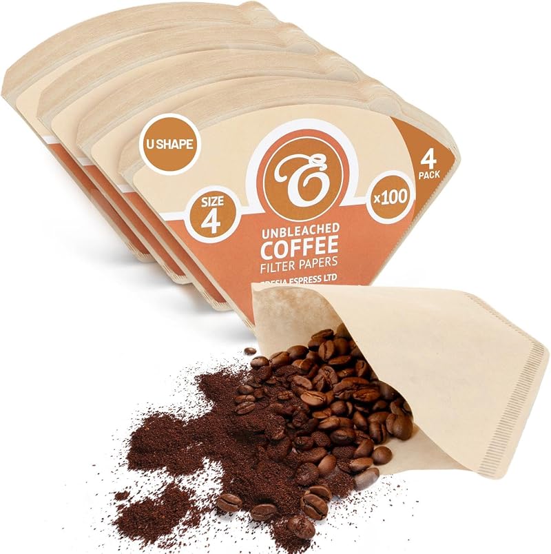 Edesia Espress 400 Size 4 Coffee Filter Paper Cones Unbleached