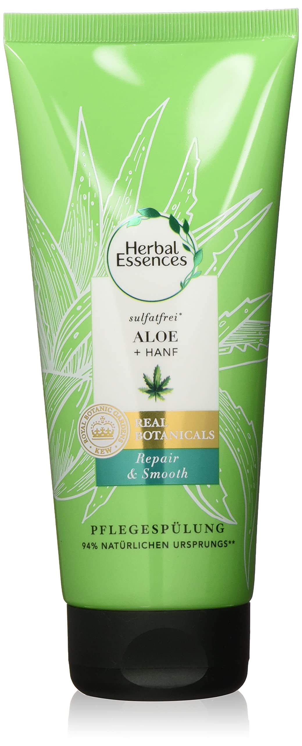 Herbal Essences PURE: Renew & Smooth, 6 Pack (6 x 180 ml), Sulphate Conditioner with Aloe Vera + Hemp Conditioner, Aloe Vera Hair, Hemp Hair, Hair Care Shine