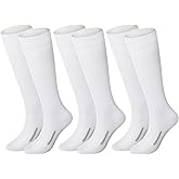 Haysandy 3 Pairs Baseball Socks Bulk Softball Sock Youth High Long Tube Soccer Football Team Boys Girls Adults Sport Sock