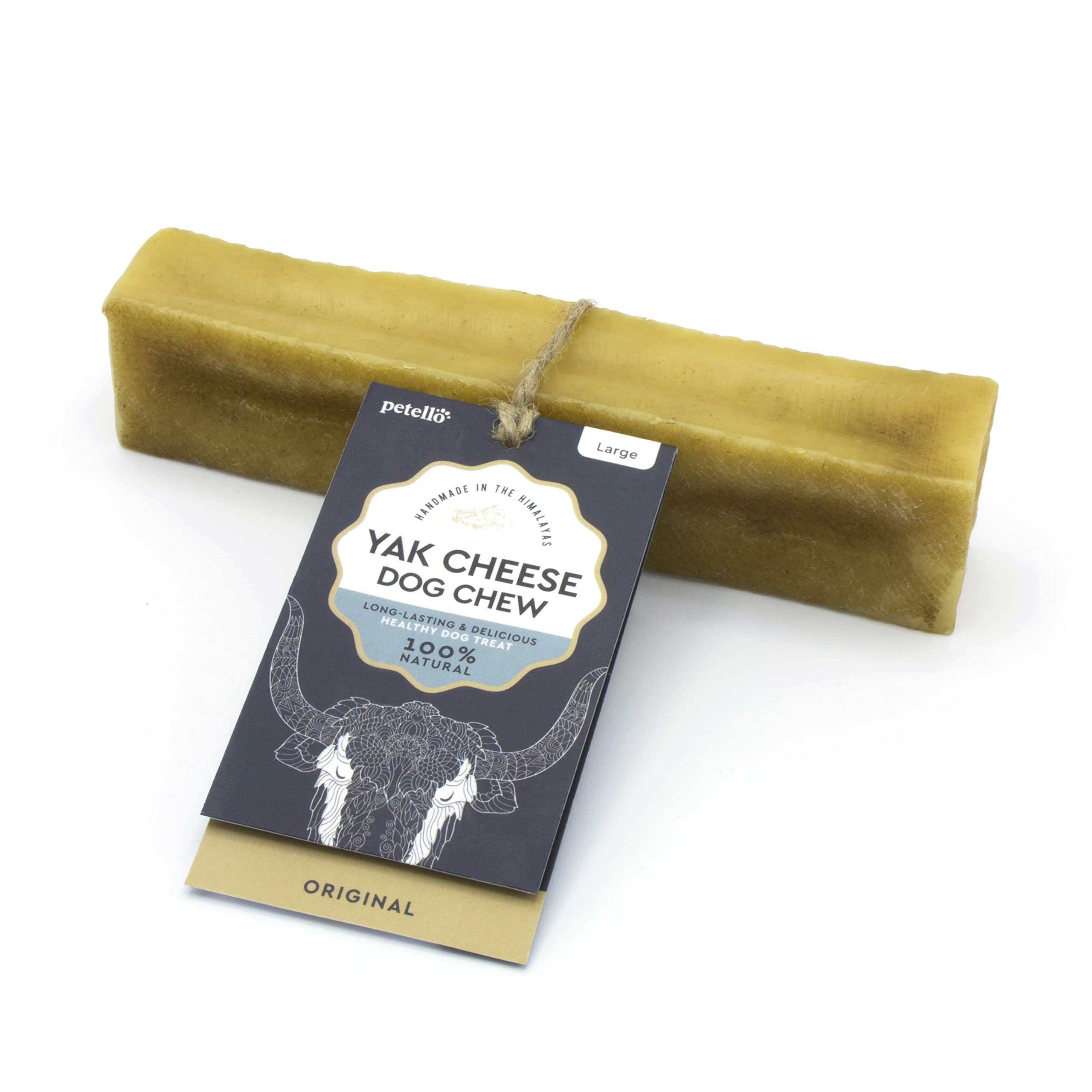 Petello Yak Cheese Himalayan Dog Chew Protein Rich Long Lasting Dog Treat 115g, Natural