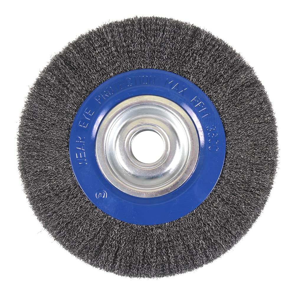 Mercer Industries 183040B - 10" x 1" x 2", 1/2", 5/8" Crimped Wire Wheel, 014 Carbon Steel