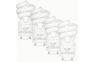 (4 Pack) 13 Watt Mini Spiral - GU24 Base - (60W Equivalent) - T2 Mini-Twist - CFL Light Bulb - 2700K Warm White