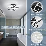 EIDISUNY Led Ceiling Light Black 30cm 26W 6000K Modern Flower Design view 7