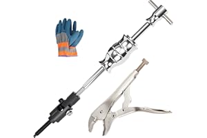 GEAROLL Locking Pliers Slide Hammer Puller Set, 9.8 in Locking Pliers 2 lb Slide Hammer with Quick Release Swivel Connector, Vise Grip Slide Hammer for Nail Bolt Pin Seal CV Axle Removal Tool