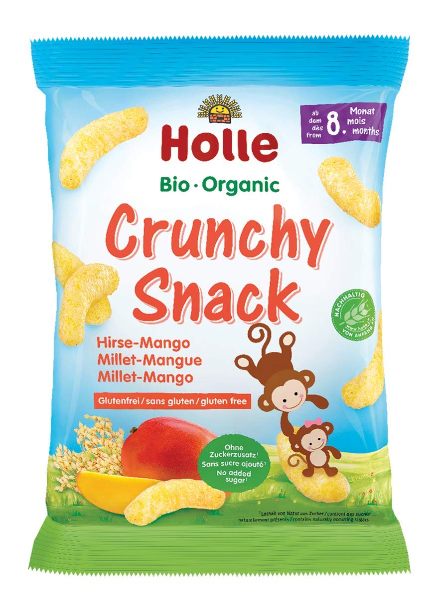 Holle Bio Crunchy Organic Corn And Mango Snack 8m + 25g