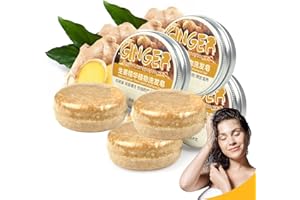 BSMAX 3PCS Ginger Hair Regrowth Shampoo Bar, Anti-Hair Loss Natural Organic , Promotes Growth, Anti-dandruff and Anti-itching, for All Hair Types-60g/1pcs