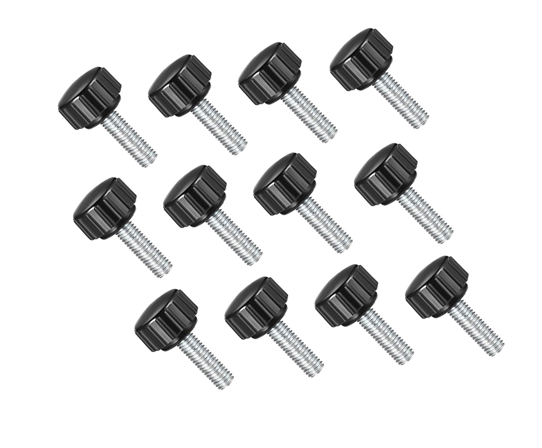 MACHSWON Knurled Clamping Knobs Grip Thumb Screw on Type for Saw, Drill Press, Lathe and Routing jigs Male Thread Knurled Clamping Knobs M4 x 30mm 12pcs — image 1