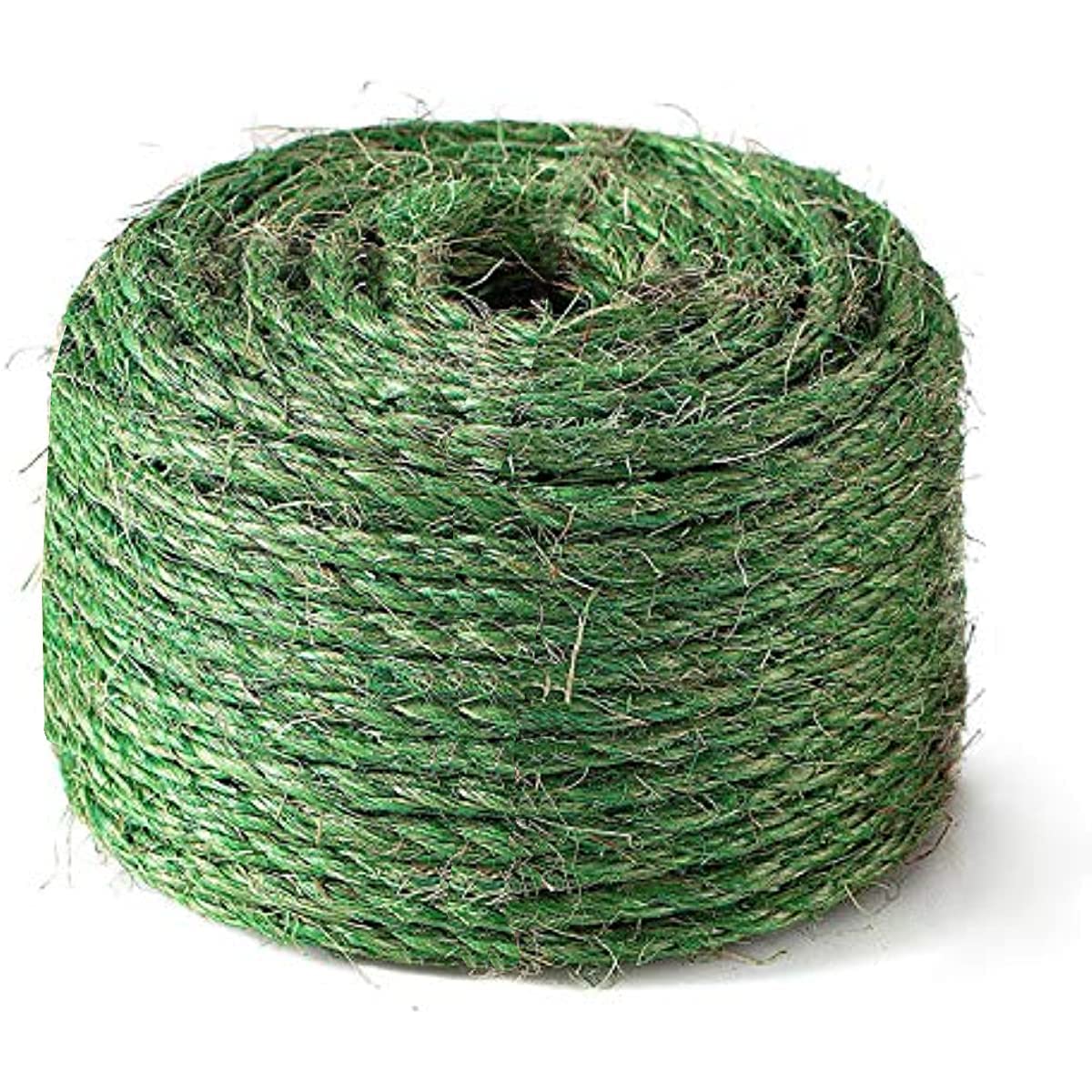 SGAVAHSG Green Sisal Rope for Cat Scratcher Cat Tree Repairing 66 FT, 6mm (1/4 inch) Diameter Natural Sisal Rope for Scratching Post Tower Replacement or Recovering, DIY Cat Scratcher