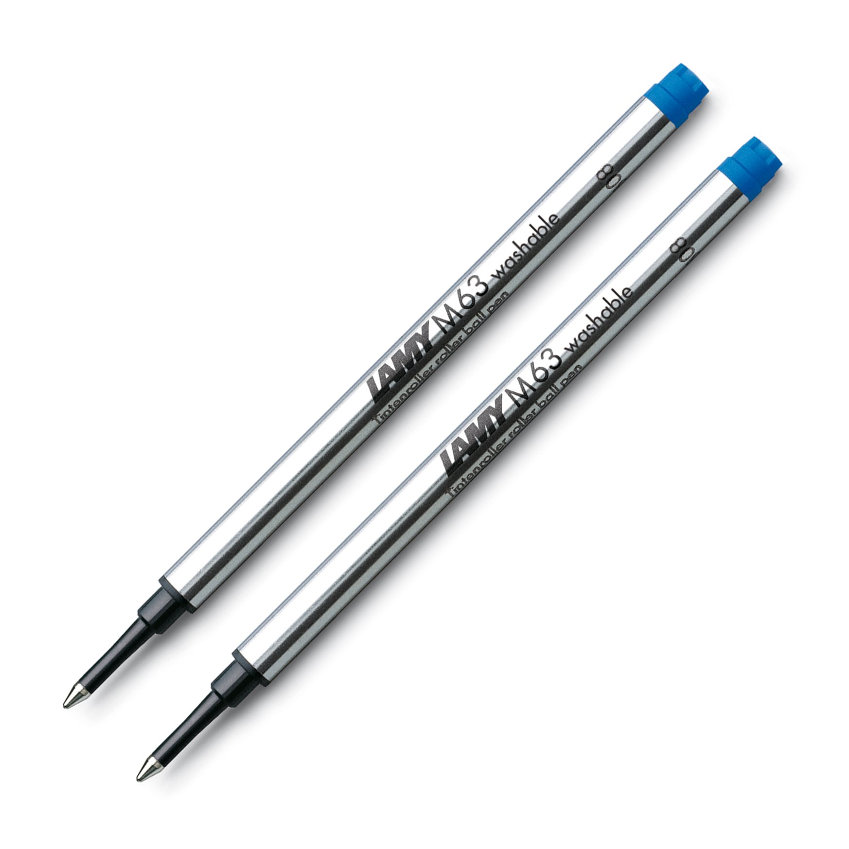 Lamy M63 Rollerball Pen Refills with Cap - Blue (Pack of 2)